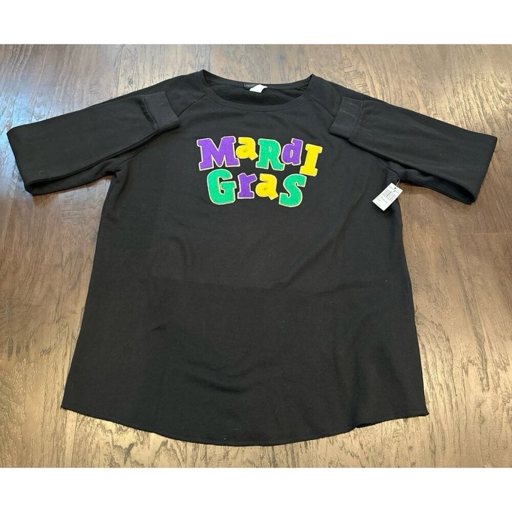 Universal Studios Adult Black Mardi Gras Long Sleeve 2xl NWT